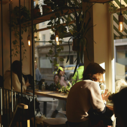 Inside a coffee shop